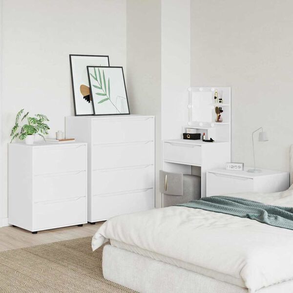 vidaXL Oppbevaringsskap 2 pcs Hvit 80 x 48 x 105 cm Konstruert tre