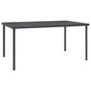 vidaXL Utend&oslash;rs spisebord antrasitt 150x90x74 cm st&aring;l