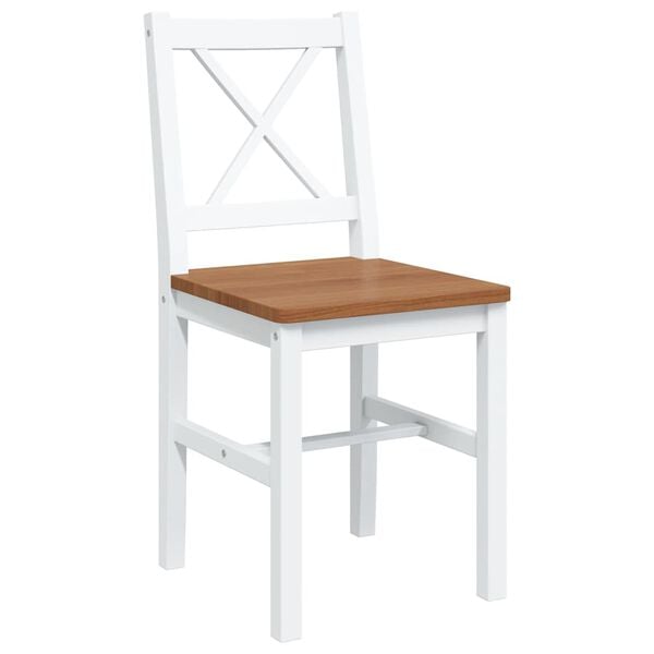 vidaXL Spisestue 5 deler brun og hvit