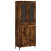 vidaXL Highboard r&oslash;kt eik 69,5x34x180 cm konstruert tre