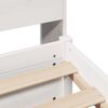 vidaXL Seng med bokhylle uten madrass hvit 90x190 cm heltre furu