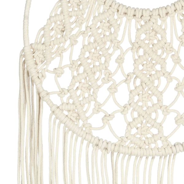 vidaXL Makram&eacute; vegghenger 40x80 cm bomull