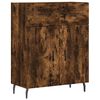 vidaXL Highboard r&oslash;kt eik 69,5x34x180 cm konstruert tre