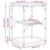 vidaXL Sidetabell Sonoma eik 41 x 40 x 60 cm Ingeni&oslash;rtre og st&aring;l