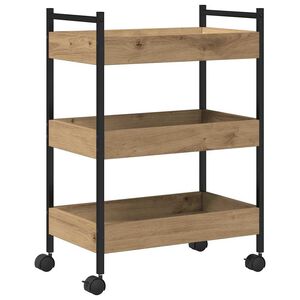 vidaXL Kj&oslash;kkenvogn Artisan Eik 50 x 30 x 70 cm Konstruert tre