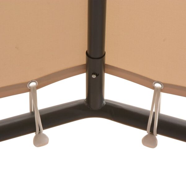 vidaXL Paviljongtelt 4x4 m stål beige