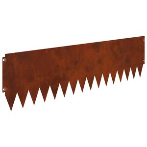 vidaXL Gjerdekant 10 pcs 103 x 30 cm St&aring;l Rusten