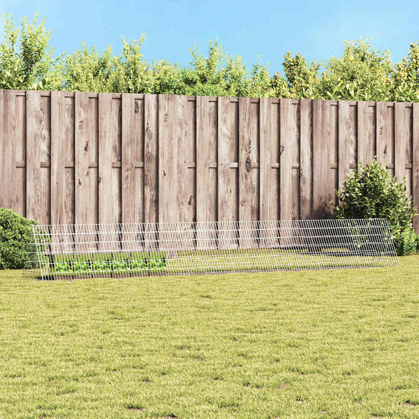 vidaXL Kaninbur s&oslash;lv 650 x 55 x 55 cm Galvanisert St&aring;l