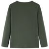 T-skjorte for barn med lange ermer kaki 128