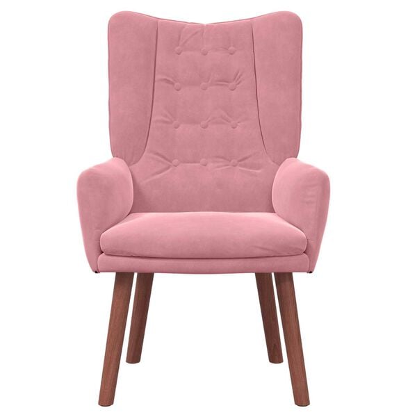 vidaXL lenestol Rosa 63 x 67 x 94 cm Fløyel