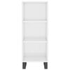 vidaXL Highboard h&oslash;yglans hvit 34,5x34x180 cm konstruert tre