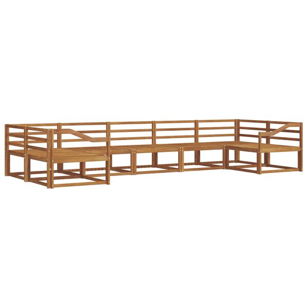 vidaXL Utend&oslash;rs sofa-sett 7 pcs Naturlig Solid akasietre