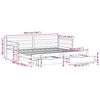 vidaXL Uttrekkbar dagseng med skuffer uten madrass 90x190 cm