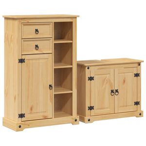 vidaXL Baderomsskap 2 stk Corona heltre furu