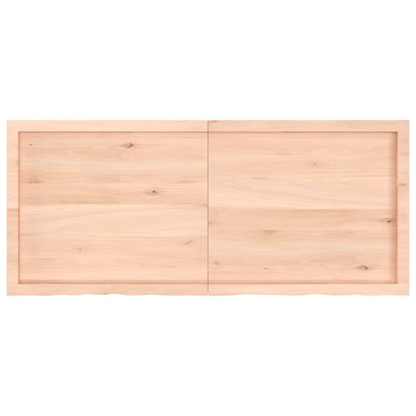 vidaXL Benkeplate til bad 140x60x(2-6) cm ubehandlet heltre