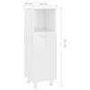 vidaXL Baderomsskap høyglans hvit 30x30x95 cm konstruert tre