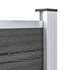 vidaXL Gjerdepanelsett WPC 353x105 cm svart