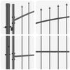 vidaXL Hageport med l&aring;s Gr&aring; 125 x 500 cm St&aring;l