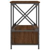 vidaXL Nattbord 2 stk brun eik 50x41x65 cm konstruert tre