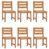 vidaXL Hagestoler 6 stk heltre teak