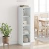 vidaXL Highboard med glassdører hvit 35x37x142 cm