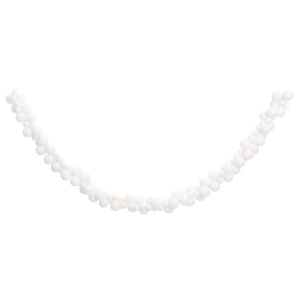 vidaXL Julekulekrans hvit 175 cm polystyren