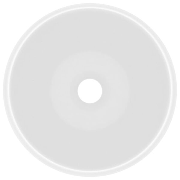 vidaXL Luksuri&oslash;s servant rund matt hvit 40x15 cm keramisk
