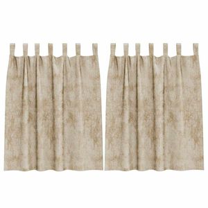 vidaXL Fl&oslash;yel Gardiner 2 stk. Krem 140 x 140 cm Fl&oslash;yel
