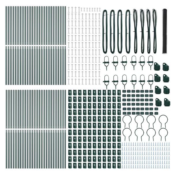 vidaXL Gjerdep&aring;le Gr&aring; 100 x 1,5 m (36 mm nett) St&aring;l og PVC