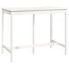 vidaXL Barbord hvit 140x80x110 cm heltre furu