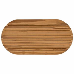 vidaXL Bordplate 100 x 50 x 3,5 cm Oval Massivt Teaktre Naturlig