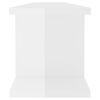 vidaXL Vegghyller 2 stk h&oslash;yglans hvit 90x18x20 cm konstruert tre