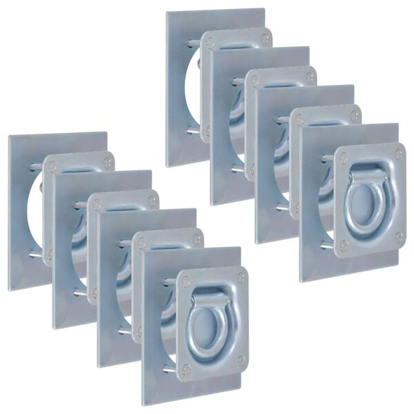 vidaXL Festeringer for tilhenger 8 stk galvanisert st&aring;l 2000 kg