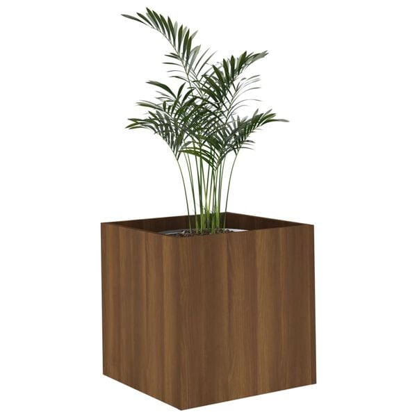 vidaXL Plantekasse brun eik 40x40x40 cm konstruert tre