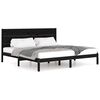 vidaXL Sengeramme svart heltre furu 200x200 cm