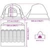 vidaXL Familietelt 6 personer gr&aring; og oransje vanntett
