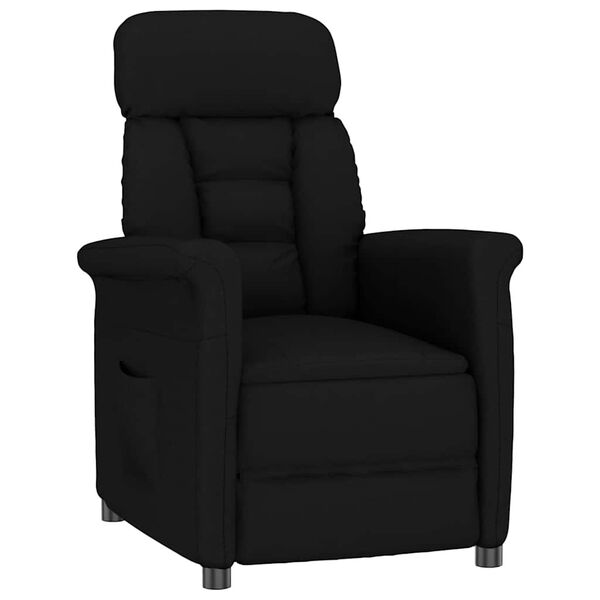 vidaXL Recliner Stol Svart Svart 70,5 x 96,5 x 95 cm Kunstlær