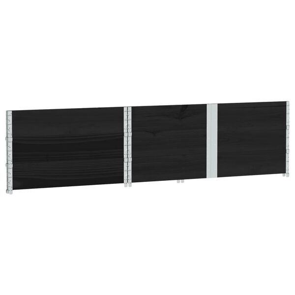 vidaXL Pallekarmer 3 stk svart 150x100 cm heltre furu