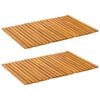 vidaXL Badematte Naturlig 60 x 40 cm Solid akasietre