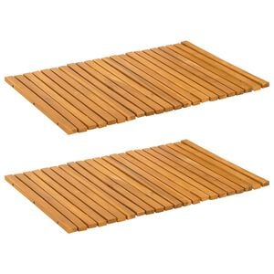 vidaXL Badematte Naturlig 60 x 40 cm Solid akasietre