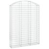 vidaXL Gabionkurv buet 150x30x200/220 cm galvanisert jern