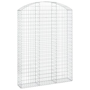 vidaXL Gabionkurv buet 150x30x200/220 cm galvanisert jern