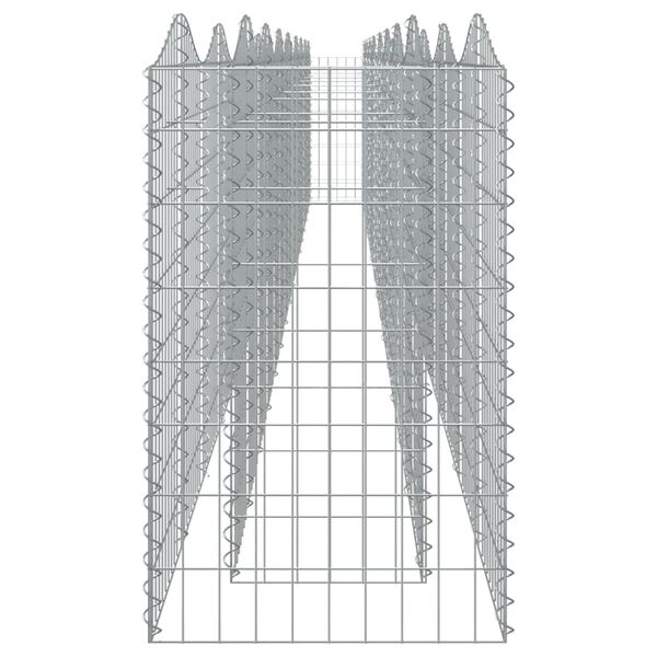 vidaXL Buet gabion høybed 800x50x100 cm galvanisert jern