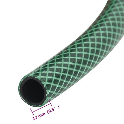 vidaXL Hageslange med monteringssett grønn 0,5" 50 m PVC
