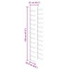 vidaXL Veggmonterte vinstativer for 48 flasker 2 stk svart jern