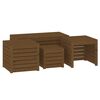 vidaXL Hagekassesett 4 deler honningbrun heltre furu