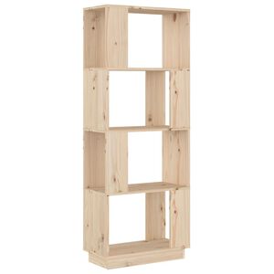vidaXL Bokhylle/romdeler 51x25x132 cm heltre furu