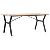 vidaXL Spisebord Y-ramme 180x90x75,5 cm heltre furu og st&aring;l