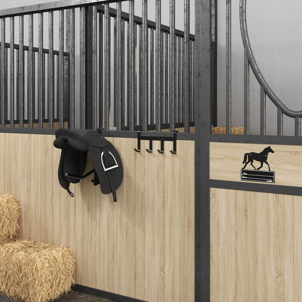 vidaXL Hodelagshenger med 4 kroker svart stål