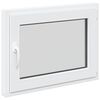 vidaXL Kj&oslash;levindu RISOR 80 x 70 cm PVC og glass Hvit
